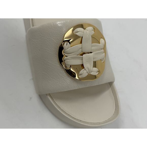 Tory Burch shoes sandals light cream woven wedge heels 6 - Picture 3 of 7